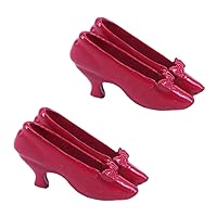 2 Pairs Princess Shoes Doll Shoes Replacement Doll House Furniture Sandal Dollhouse Baby Shoes Dollhouse Play Dollhouse Decorations Clothing Props Toy Room Alloy High Heel Material