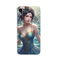 Goddess of Water for iPhone XR Case, [Not-Yellowing] [Military-Grade Drop Protection] Soft Shockproof Protective Slim Thin Phone Bumper Phone Cases for iPhone XR