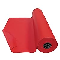 Colorations Dual Surface Paper Roll Classroom Supplies for Arts and Crafts Flame Red (36