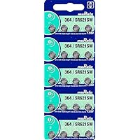 Murata 364 SR621SW Battery 1.55V Silver Oxide Watch Button Cell Contractor Pack (20 Batteries)