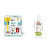 New Baby Essentials Kit with 6 Must-Haves for Stuffy Noses, Upset Tummies, Gripe Water, Fever Reducer & Diaper Rash Cream + Palmer's Cocoa Butter 8.5oz Pregnancy Stretch Mark Lotion