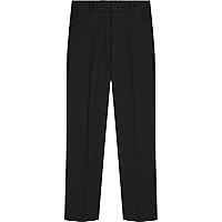 Tommy Hilfiger Boys' Flat-Front Dress Pant, Straight Leg Fit, Zip Fly & Belt Loops, Side & Back Pockets