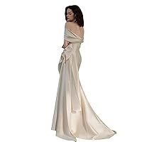 One-Shoulder Satin Bridal Wedding Dress, Engagement Skirt Long Formal Dress, Bridesmaid Dress Casual Backless Maxi Dresses
