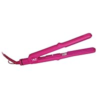 Newest Turbo Silk Edition 1” Scratch resistant Titanium Plates Hair Straightener Flat Iron (Hot Pink)