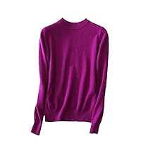 Fashion Cashmere Men's Sweater Semi-High Collar Male Knitted Sweater Loose Pullover Turtleneck Sweater