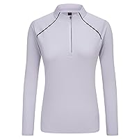 Plus Size Tops for Women 3/4 Sleeve 2X Womens Quarter Zip Athletic Elastic Solid Color Shirts Long Sleeve Soft