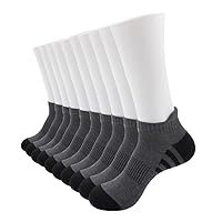 JOYNÉE 10 Pairs Mens Athletic Running Ankle Socks Men 10 Pack Low Cut Breathable Workout Socks,Sock Size:10-13