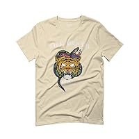 Front Tiger Graphic Japanese Till Death Anime for Men T Shirt