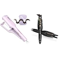 Waver Curling Iron Anti-Scald Hair Crimper,2 Barrel Ionic Wavy Hair Curler for Women, NOVUS Anti-Scald Automatic Curling Iron, Rotating Curling Iron, Ceramic Curling Iron