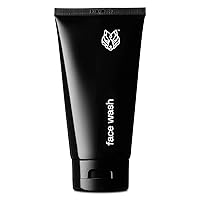 Black Wolf Men’s Charcoal Powder Face Wash, 5 Fl Oz - Facial Cleanser Removes Unwanted Impurities from Your Skin and Soothes Irritation