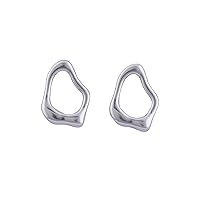 Guntaas Gems Beautiful Silver Plated Stud Earring Metal Brass Handmade Earring Gift For Mother & her..