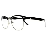 Men women Classic Half Frame Overlarge Retro Horned Rim Reading Glasses Vintage Style