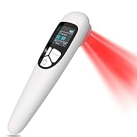 Red Light Therapy Device with Display, Handhold, Low Level Infrared Light for Knee, Joint, Muscle, Safe for Pet, 4 Power/4 Timer, 3x808nm + 13x650nm