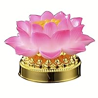 七彩小灯莲花灯供佛灯变色长明灯 Changming Lamp Decoration 供灯佛前灯LED荷花灯佛具