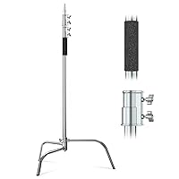 Hagibis C Stand Adjustable Heavy Duty Tripod Stand with 100% Stainless Steel, Photography light Stand for Studio Softbox, Monolight, Reflector, Max Height: 10.5ft/320cm