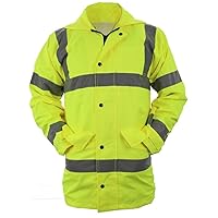 First Class High Visibility Water Resistant Raincoat Jacket and Pant With Reflective Stripes