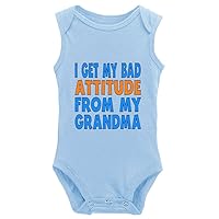 I Get My Bad Attitude From My Grandma Baby Bodysuit Infant s Long Sleeve Playsuit Outfit Unisex