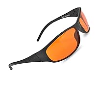 Blue Blocking Amber Glasses for Sleep 99.9 Percent Effective - Nighttime Eye Wear - Special Orange Tinted Glasses Help You Relax Your Eyes