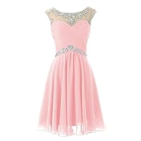 Women's Short Chiffon Evening Homecoming Dress Cocktail Prom Party Gown