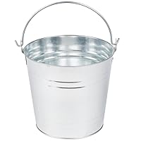 PTUB87 Natural Galvanized Steel Pail with Handle, 1.16-Gallon, 8