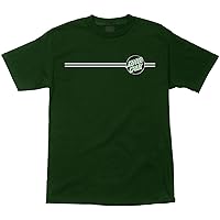 Santa Cruz Men's Other Dot S/S Shirts,Large,Forest Green/Black/Green
