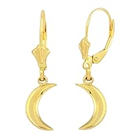 YELLOW GOLD CRESCENT MOON EARRING SET - Gold Purity:: 10K