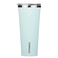 Corkcicle Classic Triple Insulated Coffee Mug with Lid, Gloss Powder Blue, 24 oz – Stainless Steel Travel Tumbler Keeps Beverages Cold 9+hrs, Hot 3hrs – Cupholder Friendly Travel Coffee Tumbler