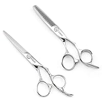 6 INCH Hair Cutting Scissors and 5.75 INCH Hair Thinning Scissors Barber Scissors Hairdressing Scissors Kinsaro