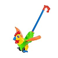 ERINGOGO Stroller Pulling Toy Cartoon Trolley Toy Push and Pull Learning Walker Cartoon Rooster Walker for Early Educational Plaything Leaning Walk Toy