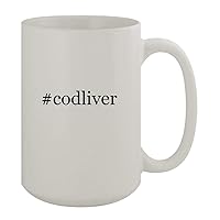 #codliver - 15oz Ceramic White Coffee Mug, White