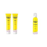 Marc Anthony Curl Cream with Shea Butter & Oils Defines & Softens Curly & Wavy Hair & Strictly Curl Enhancing Styling Foam, Extra Hold