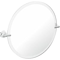 DN0792CH Iso 22-Inch x 22-Inch Frameless Pivoting Bathroom Tilting Mirror, Chrome