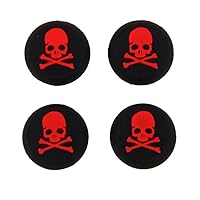 Silicone Thumb Stick Grip Cap Joystick Thumbsticks Caps Cover for PS4 PS3 Xbox One PS2 Xbox 360 Game Controllers (Red Skull 4PCS)