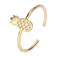 Fruit Pineapple Ring Jewelry Sweet Fruit Accessories Minimalist Style Fashion Versatile Ring Opening Can Be