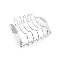 Everdure Rib Rack for Smoking and Grilling, Stainless Steel Meat Rack for Charcoal or Smoker Grill with Easy Grip Handles, Great for Whole Roasts or Racks of Ribs, Dishwasher Safe
