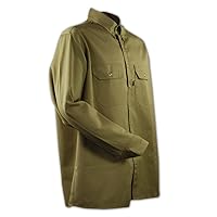 MAGID SHK88-M Arc-Rated 7 oz. FR 88/12 Long-Sleeve Work Shirt, 2XL, Navy Khaki , Medium