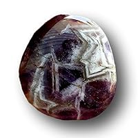 Amethyst smooth worry stone - Healing Metaphysical Chakra Crystal Gemstone Specimen - piece #3