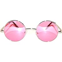 OWL Round Sunglasses Metal Frame Hippie Sunglasses UV400 Polycarbonate Circle Lens John Lennon Sunglasses for Men Women