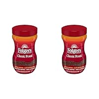 Folgers Classic Roast Instant Coffee, 8 Ounces (Pack of 2)