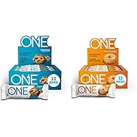 ONE Protein Bars, Chocolate Chip Cookie Dough, Gluten Free Protein Bars with 20g Protein & Protein Bars, Maple Glazed Doughnut, Gluten-Free Protein Bar with 20g Protein and only 1g Sugar