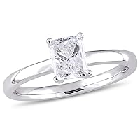 Radiant Cut 1.00Ct, VVS1 Clarity, Colorless Moissanite Diamond, Solid 925 Sterling Silver Ring, Promise Ring, Anniversary Ring, Engagement Ring, Wedding Gift, Party Fancy Jewelry