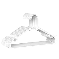 HealSmart Plastic Hangers 30 Pack, Space-Saving Clothes Hangers, Durable and Lightweight Hangers for Coats, Dresses, Shirts, Pants, White