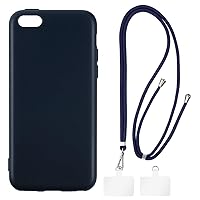 iPhone 5C Case + Universal Mobile Phone Lanyards, Neck/Crossbody Soft Strap Silicone TPU Cover Bumper Shell for iPhone 5C (4”)