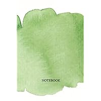 Notebook: lined Journal- Watercolor Design - Large (6 x 9 inches) - 101 Pages – Asparagus Green //Minimalist and Classic //Composition Book Perfect bound, Soft Cover