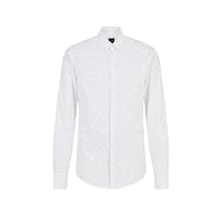 Emporio Armani Men's Stretch Cotton Poplin Long Sleee Button Up Shirt