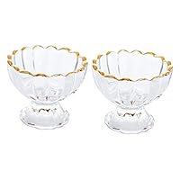 BESTOYARD 2pcs Ice Cream Cup Measuring Cups Glass Mini Chocolate Glass Desert Bowl Mousse Cup Measuring Cup Glass Cocktail Glasses Glass Yogurt Container Clear Cups With Cover Paper Cup