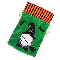 BESTOYARD Halloween Drawstring Bag Halloween Candy Bag Goodie Bags for Halloween Trick or Treat Bags Halloween Party Supplies Bat Candy Bags Party Treat Bags Biscuit Golden Velvet Container