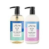 TUBBY TODD Baby Bath & Skincare Kit - The Wash and Lotion Bundle - Baby Lotion and Baby Wash Gift Set - Full Size Lavender Rosemary