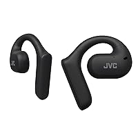 JVC Nearphones Open Ear True Wireless Headphones with 16mm Large Drivers for Powerful Sound, Single Ear use, and Long Battery Life (up to 17 Hours) - HANP35TB (Black)
