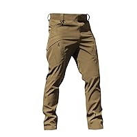 Cargo for Men,Plus Size Multi Pocket Casual Long Work Pant Stretch Elastic Waist Outdoor Fashion Trousers